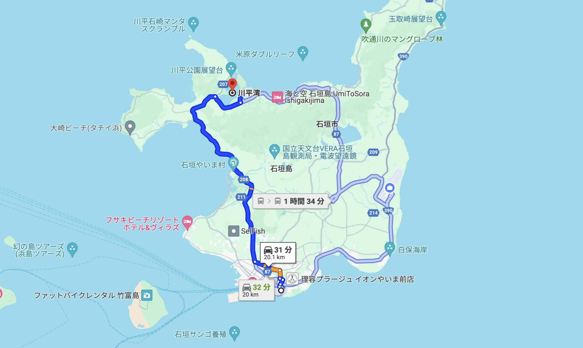 川平湾地図